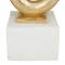 8.75" Gold Colored Polystone Swirl Abstract Sculpture
